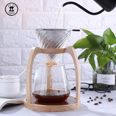 新款工厂批发玻璃分享壶 咖啡滴滤壶 咖啡壶 高鹏玻璃咖啡具套装
