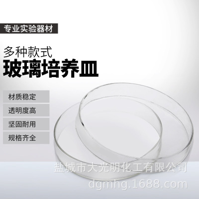 玻璃培养皿透明加厚细胞细菌直径60-200mm耐高温生物平皿实验器皿