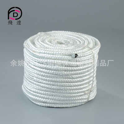 批量生产玻璃纤维圆绳 白色中碱纤维绳 高强度耐高温纤维绳