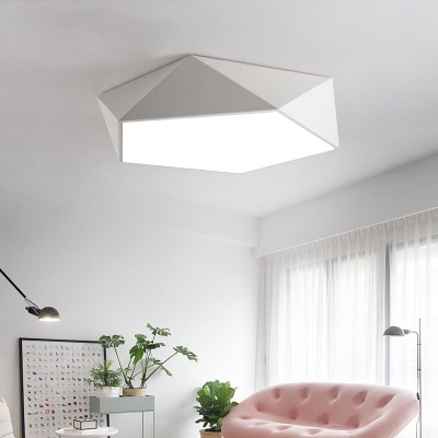北欧现代简约吸顶灯客厅卧室书房LED几何立体吸顶灯创意个性
