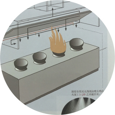 优惠安装厨房全自动灭火系统 食用油灭火药剂速效灭火装置 包安装