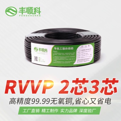 厂家直销rvvp屏蔽线 两芯信号控制线电线2*1.0mm平方国标铜芯电缆