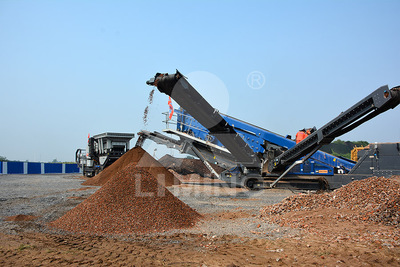 砂石移动破碎生产线 建筑垃圾处理移动破碎机