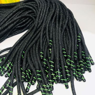 5mm涤纶黑色圆绳 绳子抽绳  帽绳 棉绳卫衣帽绳子塑料头厂家定制