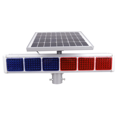 太阳能爆闪灯红蓝爆闪灯安全警示灯太阳能信号灯厂家直销品质保证