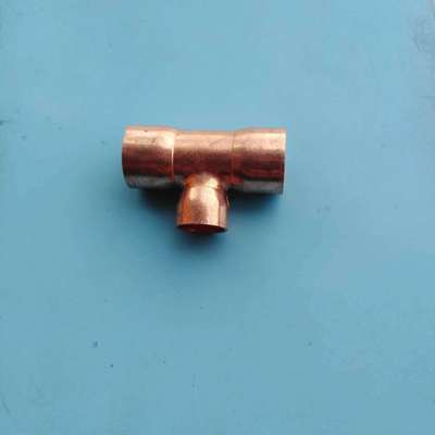 紫铜变径三通承口焊接正三通加厚优质空调制冷配件水暖管件
