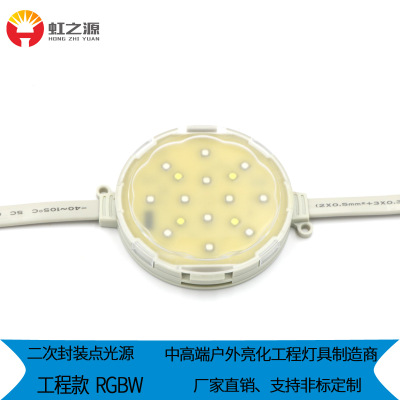 LED点光源二次封装工程款8公分四色RGBW全彩加白光外控户外防水