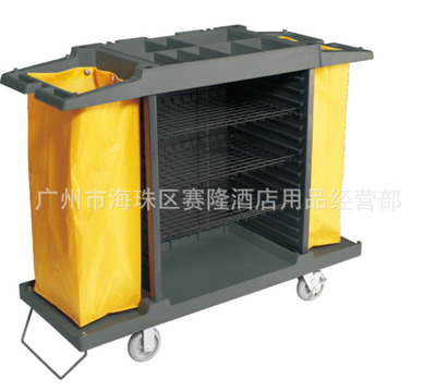 厂家直批AF08159多用途客房服务车 多功能酒店宾馆布草车 房口车图1