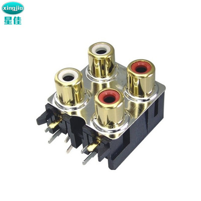 AV铜芯插座 AV4-8.4-5D ,高品质密封AV插座 同芯插座可带开关