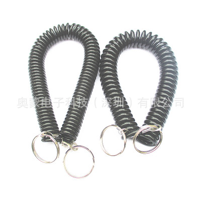 包钢丝塑料弹簧绳  彩色弹簧挂绳 手饰挂绳 PU亮面胶条弹簧绳
