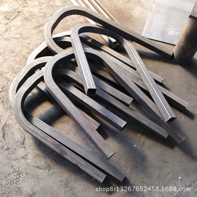 专业生产方管煨制U型碳钢弯管 180度方弯管 异型弯管