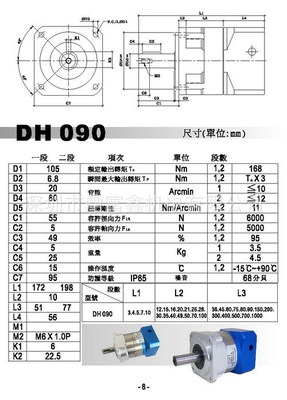 品宏科技齿轮箱DH090L2-9-19-70台湾PHT齿轮箱图1