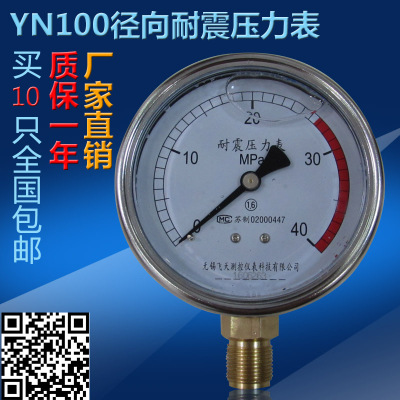 无锡飞天FTYLB直销YN100I 1.6MPa径向油压冲油液压抗振耐震压力表