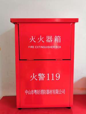 中山珠海厂家批发干粉灭火器箱子2只装4kg消防栓箱消防器材设备