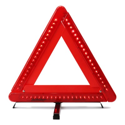 LED安全警示 汽车三角牌 车用反光停车安全警示牌三角架