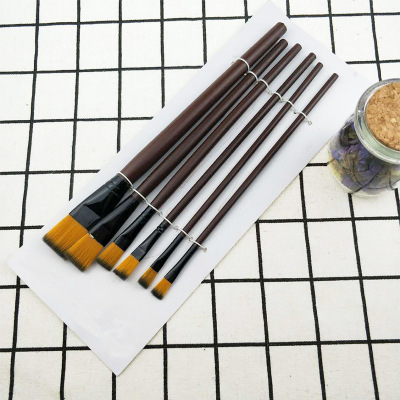 厂家直销 820进口尼龙羊毛油画笔排笔 水粉水彩画笔刷子丙烯画笔