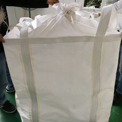 全新大口布平底集装袋吨袋定制化工柔性PP塑料太空袋十字底吊装袋