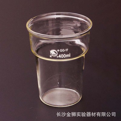 蜀牛牌玻璃染色烧杯 广口玻璃透明量杯实验室玻璃器皿 250ml400ml