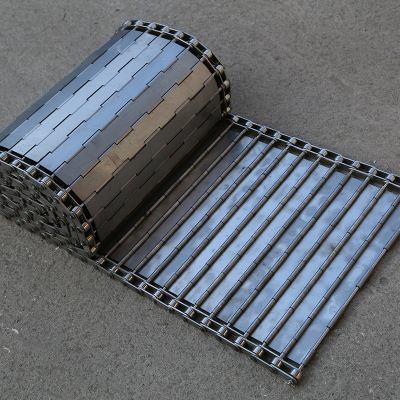 非标定制304不锈钢平顶链板耐高温抗腐蚀排屑机板式链输送机链板