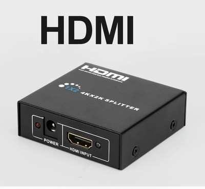 HDMI分配器 一分二4K*2K高清视频分频器1分2 hdmi 一进二出 HDMI