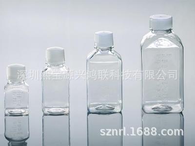 PET透明血清瓶培养基方瓶无菌生物试剂瓶125ML 250ML 500ML1000ML