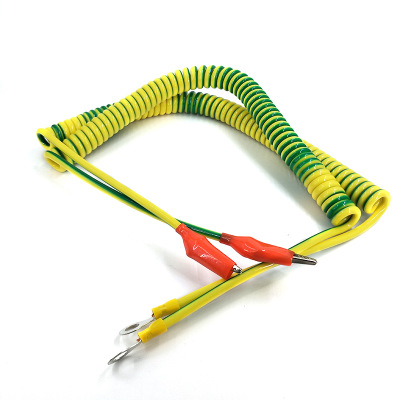 直销黄绿接地线弹簧线 设备接地线 螺旋耐拉伸电线电缆桥架跨接线