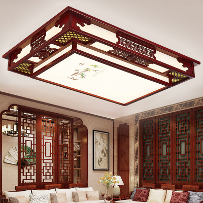 中式吸顶灯客厅灯大灯1.2米复古红木灯具中国风餐厅灯具一件代发