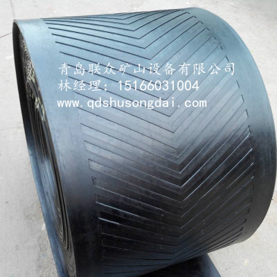 厂家定制高强度防滑橡胶传送带 物流输送带NN500工业大花纹尼龙带