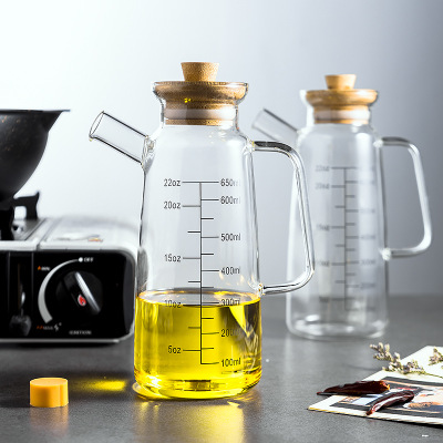厂家销售耐热玻璃刻度可控玻璃油醋瓶麻油酱油调料防侧漏油壶厨房