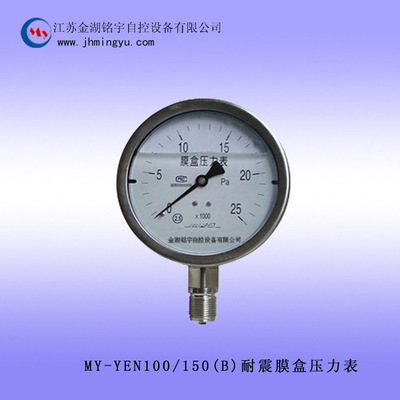 耐震膜盒压力表膜片压力表 MY-YEN100/150(B)螺纹连接压力表