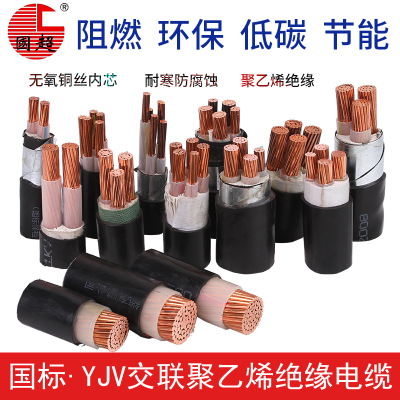 厂家直销国标铜芯电力电缆ZC-YJV保检测动力电缆1/2/3/4芯5平方35