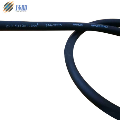 环助供应12*0.2移动柔性软电缆 0.08导体耐寒屏蔽伺服拖链电缆