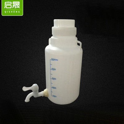 塑料下口放水瓶5000ml 实验室放水桶 pet水龙头放水瓶定制