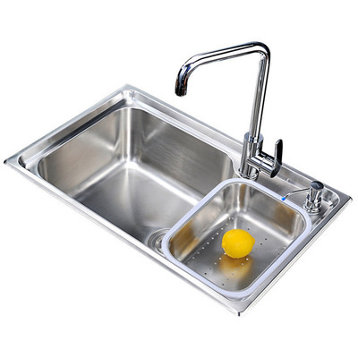 水槽单槽套装龙头冷热不锈钢加厚水槽厨房洗菜盆洗碗池厂家直销