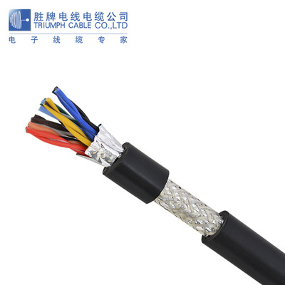 信号控制屏蔽电缆 二芯双绞屏蔽线RVSP2*0.5平方 国标 无氧铜