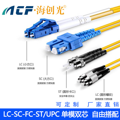 LC-FC-ST-SC/UPC 光纤尾纤 单模双芯 电信级 光纤跳线1米2米3米等