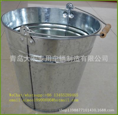厂家直销 价格便宜的镀锌小铁桶 银色金属桶 带把手水桶冰镇酒桶