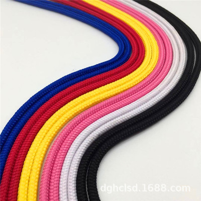 彩色编织绳 衣帽抽绳裤腰 纸袋手提绳子可以加金属塑料配件制作