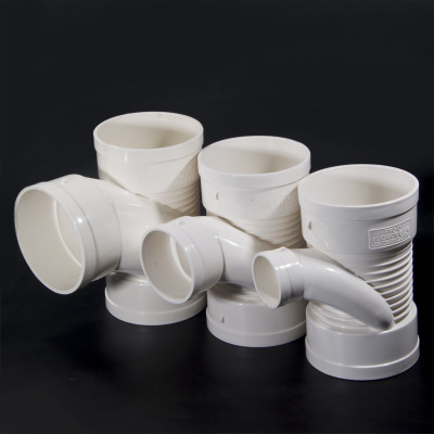 PVC消音三通胶粘式同层排水管件配件名德塑胶厂价批发厂家直销