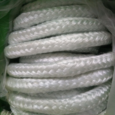厂家生产膨体玻璃丝纤维盘根,耐高温玻纤圆编绳 方绳