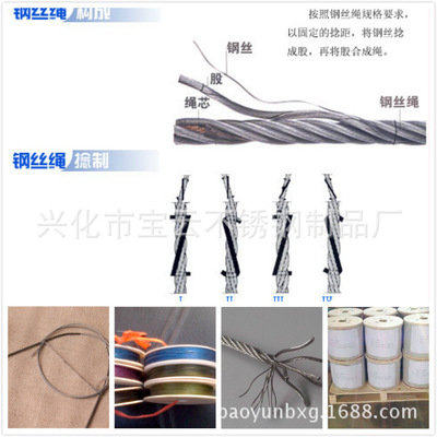 1.2mm304不锈钢钢丝绳，1*19,1×19不锈钢钢丝绳，钢丝绳规格型号