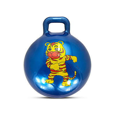 大号儿童卡通图案手柄球 PVC充气玩具球 跨境电商热卖羊角跳跳球