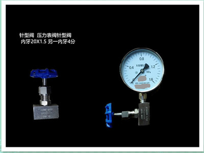 厂价直销水压气压表YBF100  全钢 针型阀  压力表座DN15 M20×1.5