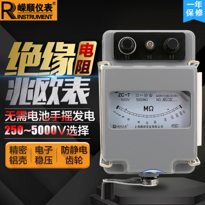 上海嵘顺摇表兆欧表250-5000V绝缘电阻测试仪高压绝缘电阻接地表