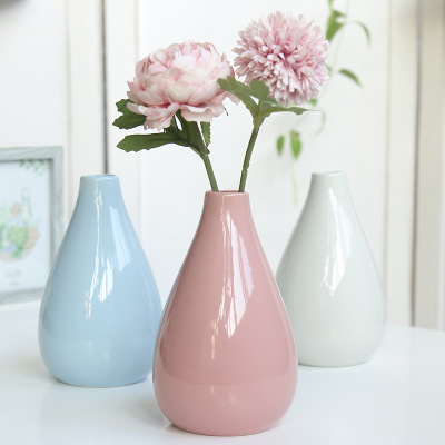 北欧ins陶瓷干花花瓶摆件简约现代餐桌客厅创意家居装饰品插花器