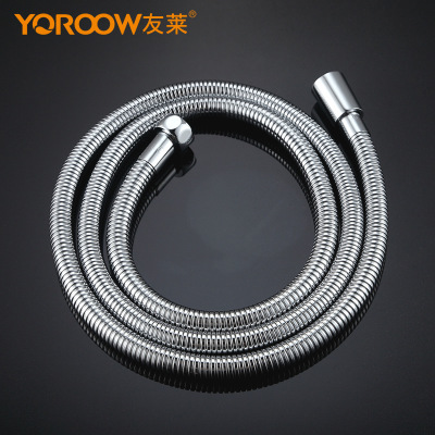 不锈钢金属软管 弹簧出水管抗缠绕PVC淋浴1.5米花洒连接管