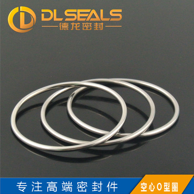 DLSEALS耐高温不锈钢充气空心O型圈 镀银金属o型圈内开孔O型圈