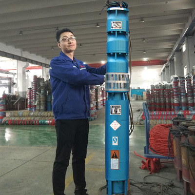 天津中海高扬程大流量QJ深井泵 铜条转子多级潜水泵农业铜线电机