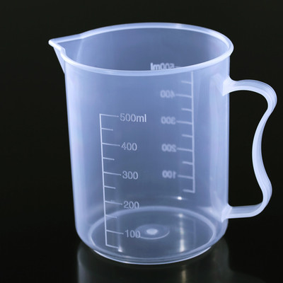 现货 500ml塑料量杯 烘培专用 500毫升量杯 实验室专用量杯薄