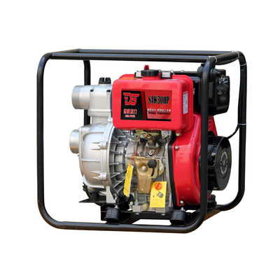3寸电启动柴油高压泵,便携式系统灌溉 12马力防汛抽水机,铸铁泵